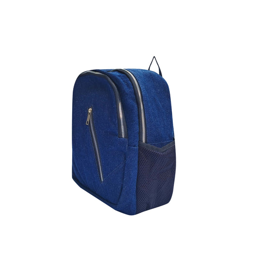 Denim Front pocket & Chain Backpack