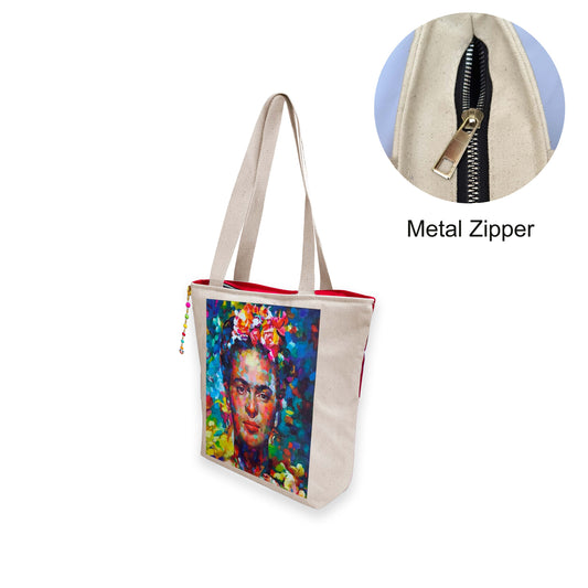Frida Kahlo Canvas Tote Bag