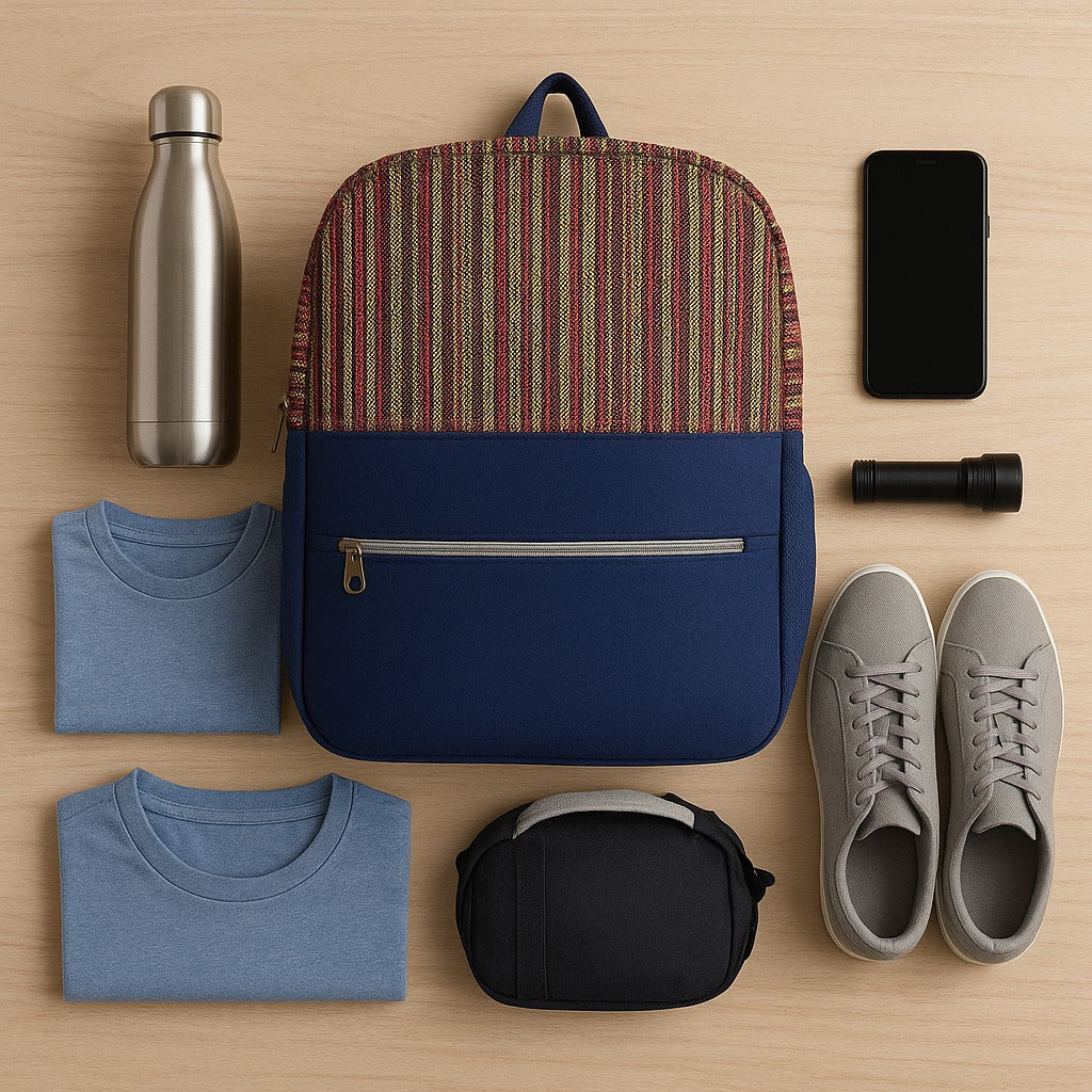 Jute Denim Laptop Backpack