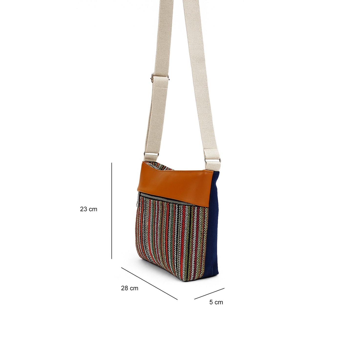 Jute Denim Shoulder Bag