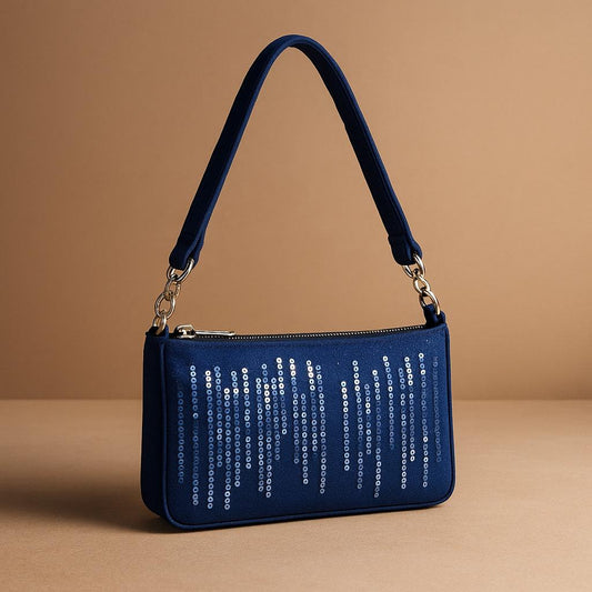 Denim Bling Shoulder Purse