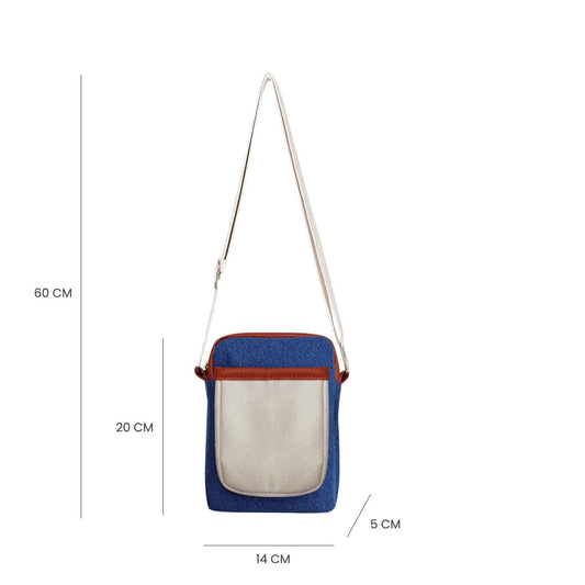 Denim & Canvas Mobile Sling with PU accent