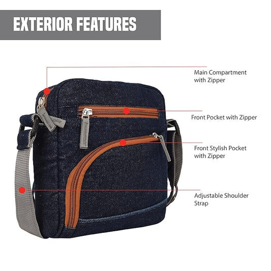 Denim Unisex Sling Bag