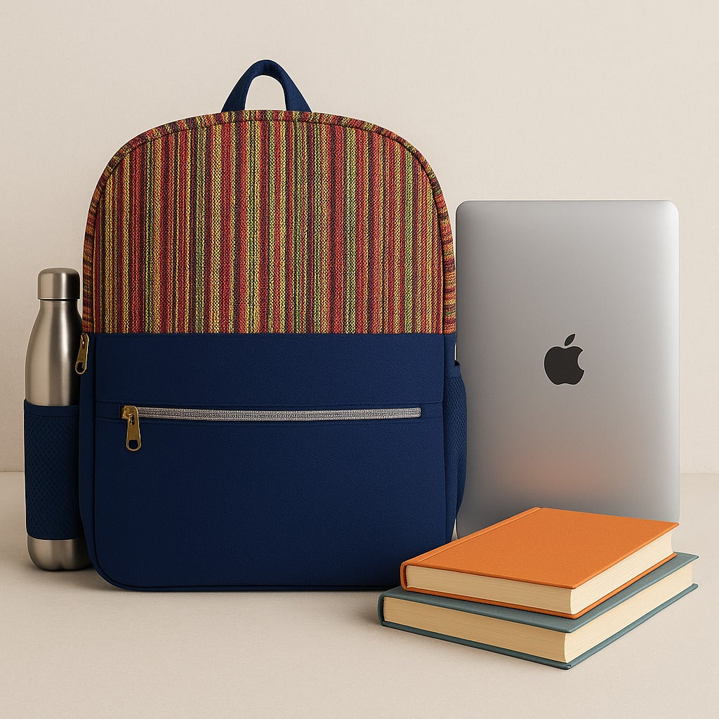 Jute Denim Laptop Backpack