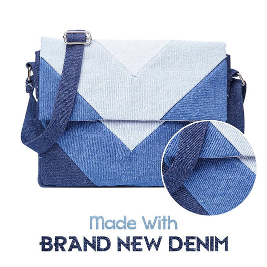 Stylish & Practical: The Perfect Denim Sling Crossbody Bag for Women & Girls
