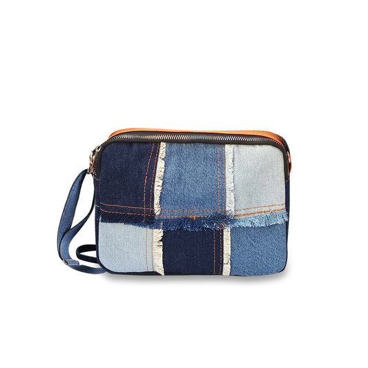 Frayed Denim Sling Bag