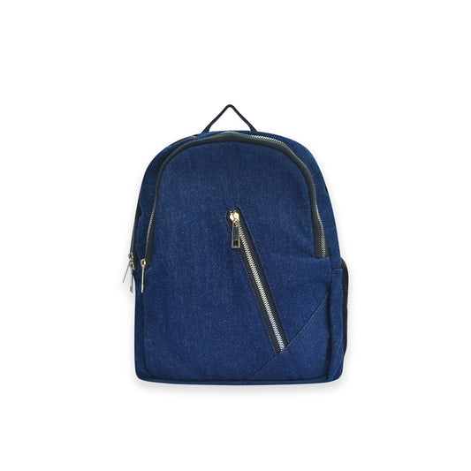 Denim Front pocket & Chain Backpack