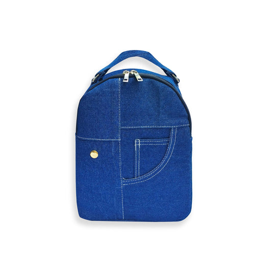 Denim Jeans Pocket Backpack