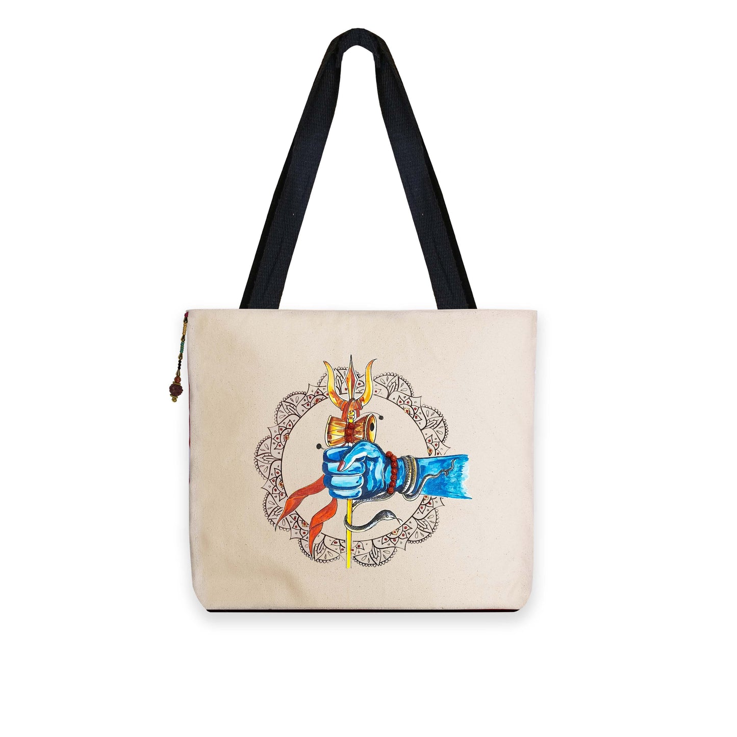 Shiv Trishul Canvas Tote Bag