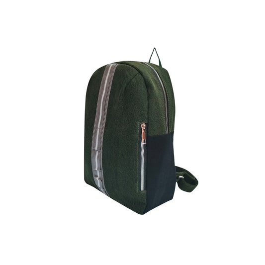 Denim Two compartments & front slanting Backpack