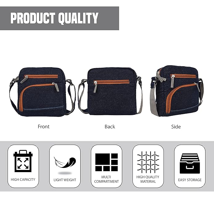 Denim Unisex Sling Bag