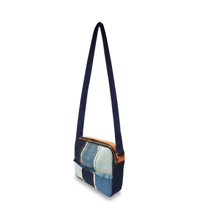 Frayed Denim Sling Bag
