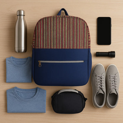 Jute Denim Laptop Backpack