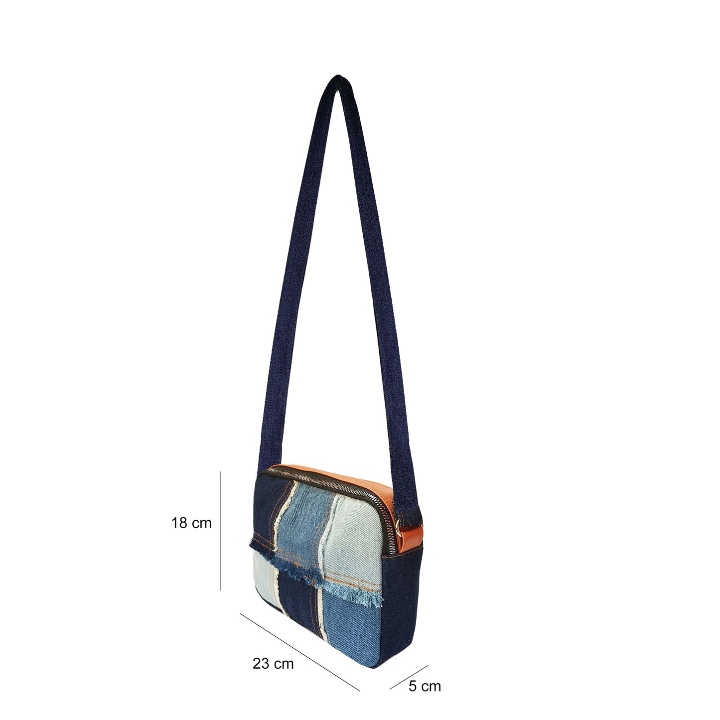 Frayed Denim Sling Bag