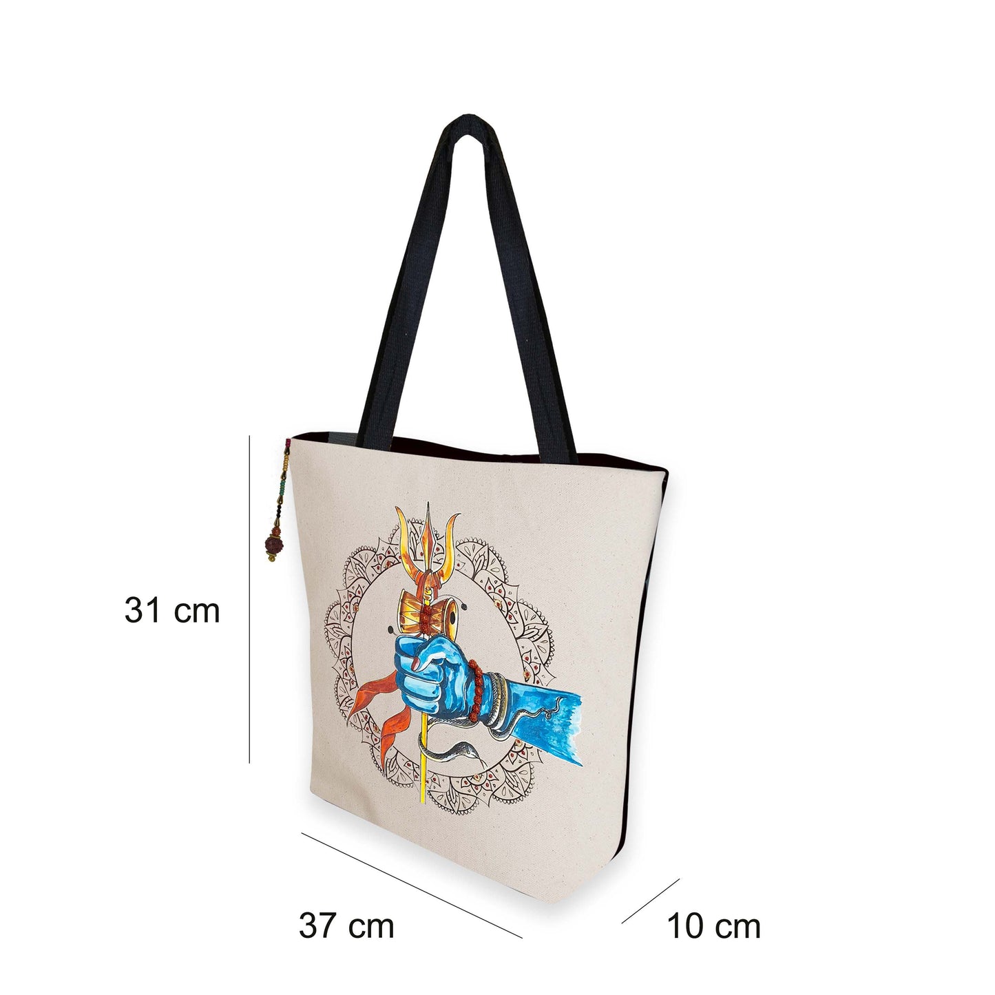 Shiv Trishul Canvas Tote Bag