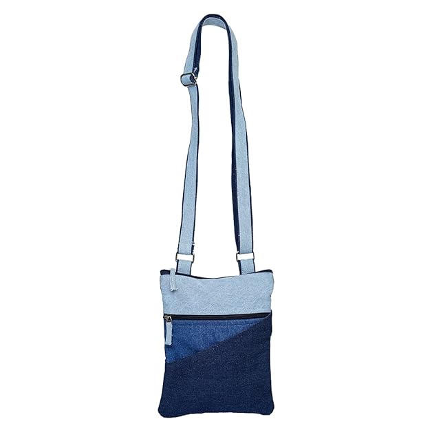 Denim Three Tone Sling Bag