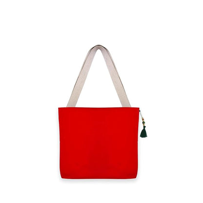 Canvas Tote Bag for Women, Zipper Handbags for Women Inner Pocket for Shopping, Office & Daily Use
