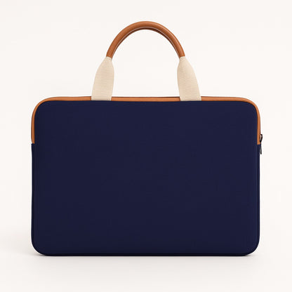 Jute Denim Laptop Messenger Bag