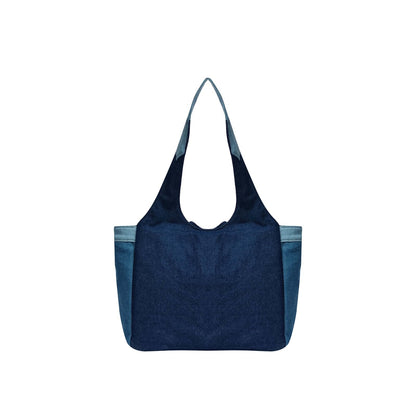 The Purani Jeans Denim Canvas Tote Bag – Trendy & Durable Handbag with Zipper Closure