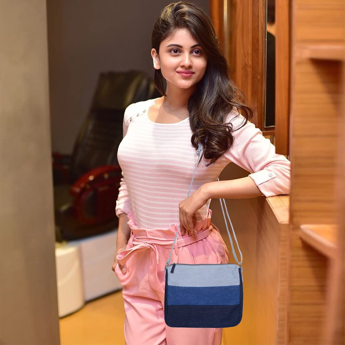 Stylish Denim Crossbody Sling Bag
