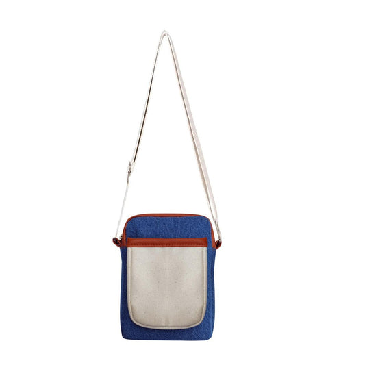 Denim & Canvas Mobile Sling with PU accent