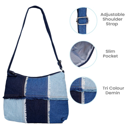 Square Denim Tote Bag