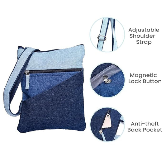 Denim Pocket Sling Bag