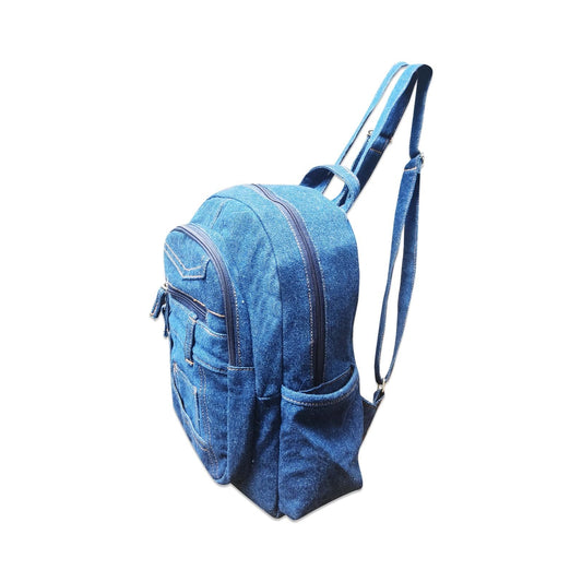 College Bags For Girls Stylish School Tuition Backpacks For Women Men New Denim Fashion Ladies Multipocket With Adjustable Strap.