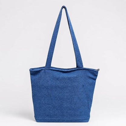 Denim Butterfly Tote Bag