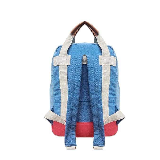 Denim Work to Weekend Backpack For Women Men New Denim Fashion Multipocket With Adjustable Strap.