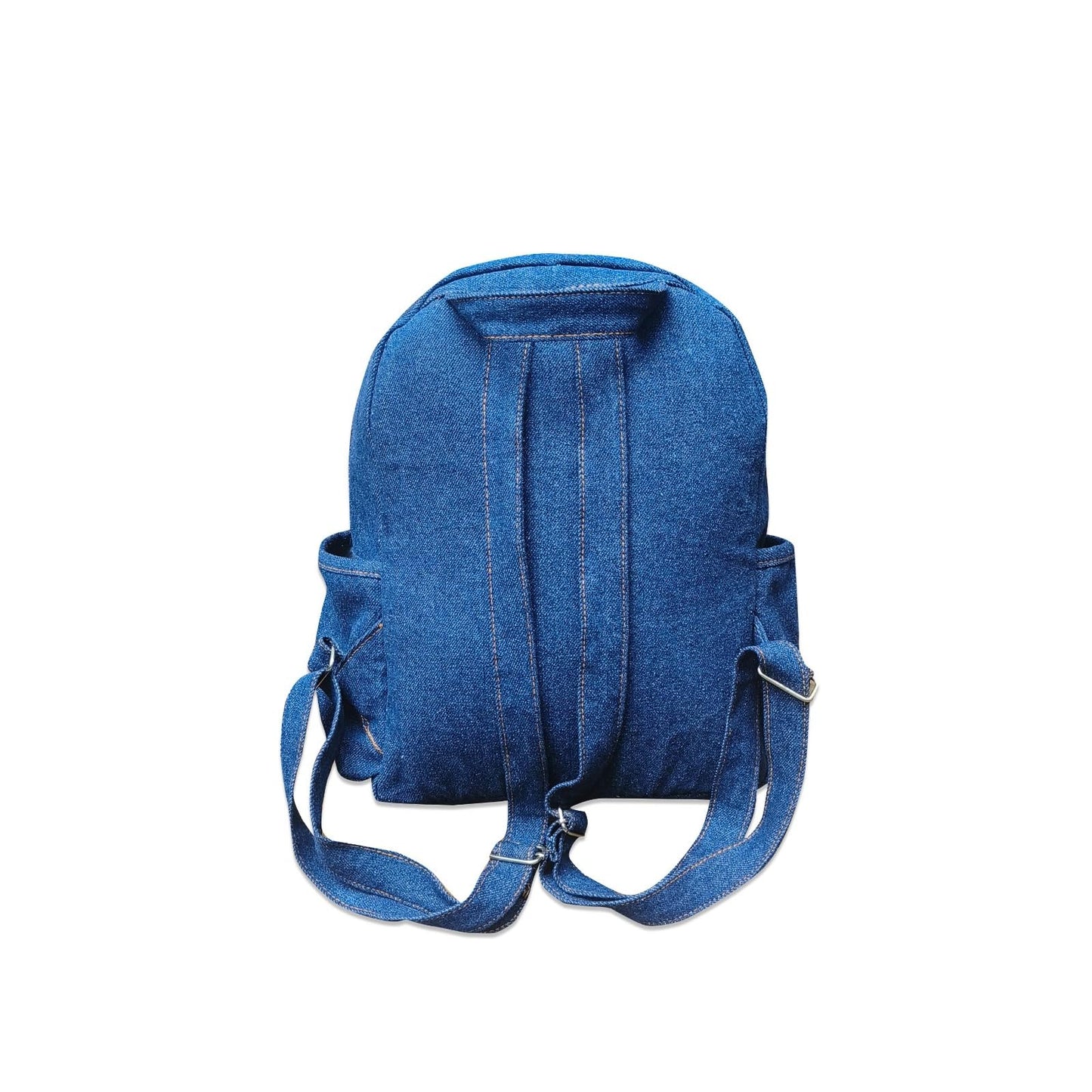 College Bags For Girls Stylish School Tuition Backpacks For Women Men New Denim Fashion Ladies Multipocket With Adjustable Strap.