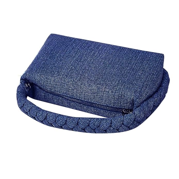 Women’s Denim Purse Vintage Jean Purse Woven Top Handle Handbags Lightweight Designer Crossbody Bag