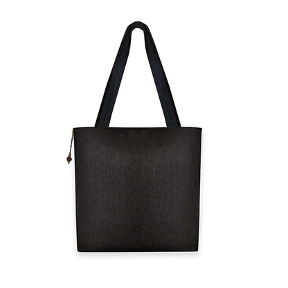 Hand-Printed Tote Bag with Classical Design–Reusable, Zipper Closure For Women & Girls