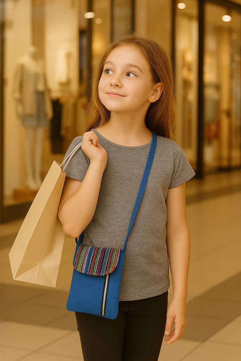 Jute Denim Fusion Mobile Sling