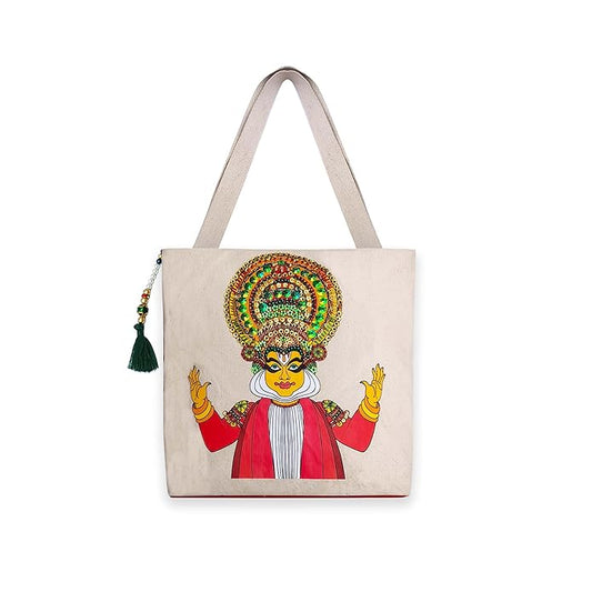 Canvas Tote Bag for Women, Zipper Handbags for Women Inner Pocket for Shopping, Office & Daily Use