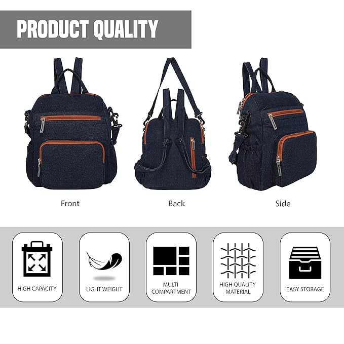 Denim handbag cum Backpack