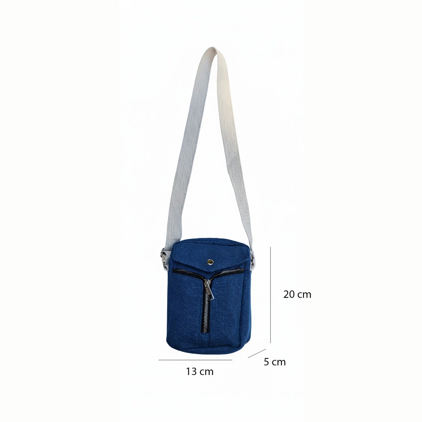 Jute Denim Mobile Sling Bag