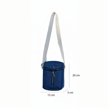 Jute Denim Mobile Sling Bag