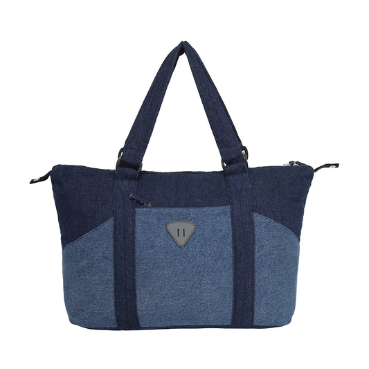 Stylish Denim Tote Bag for Women | Zipper Tote Bags | Shoulder Bag with Inner Zipper of Denim Blue colour