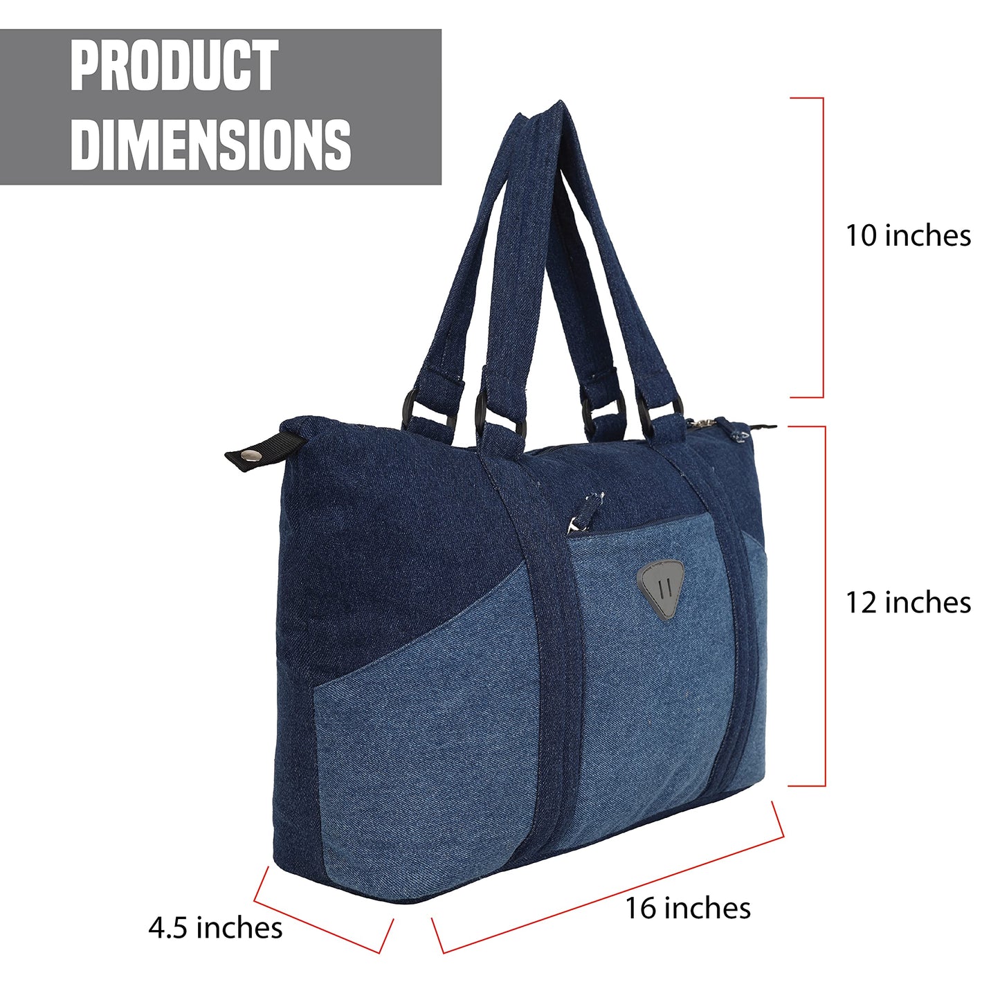 Stylish Denim Tote Bag for Women | Zipper Tote Bags | Shoulder Bag with Inner Zipper of Denim Blue colour