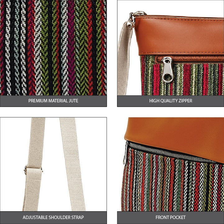 Jute Denim Shoulder Bag