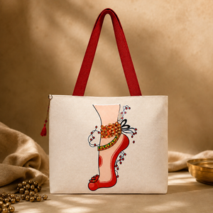 Dance Foot Ghungroo Canvas Bag Off White – "So Pretty!