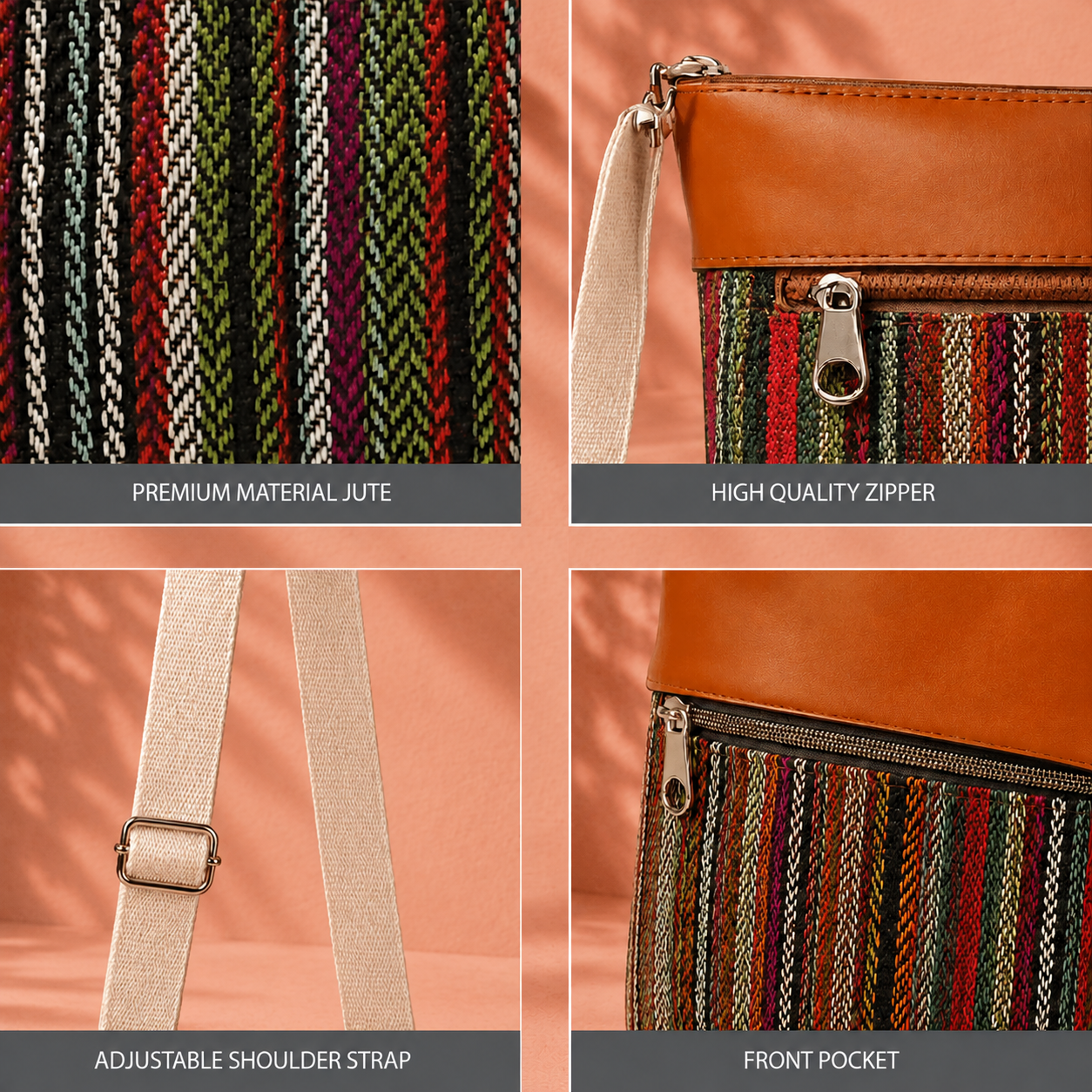 Jute Denim Shoulder Bag – "So Pretty!
