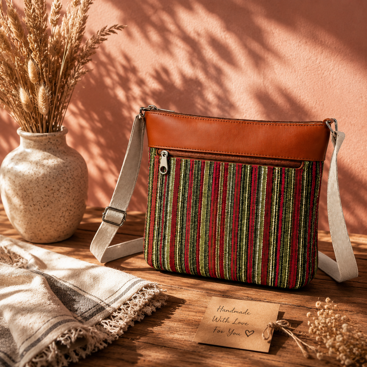Jute Denim Shoulder Bag – "So Pretty!