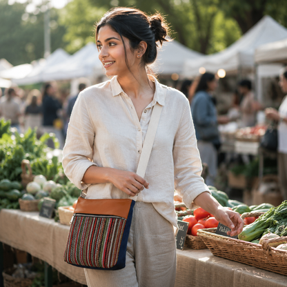 Jute Denim Shoulder Bag – "So Pretty!