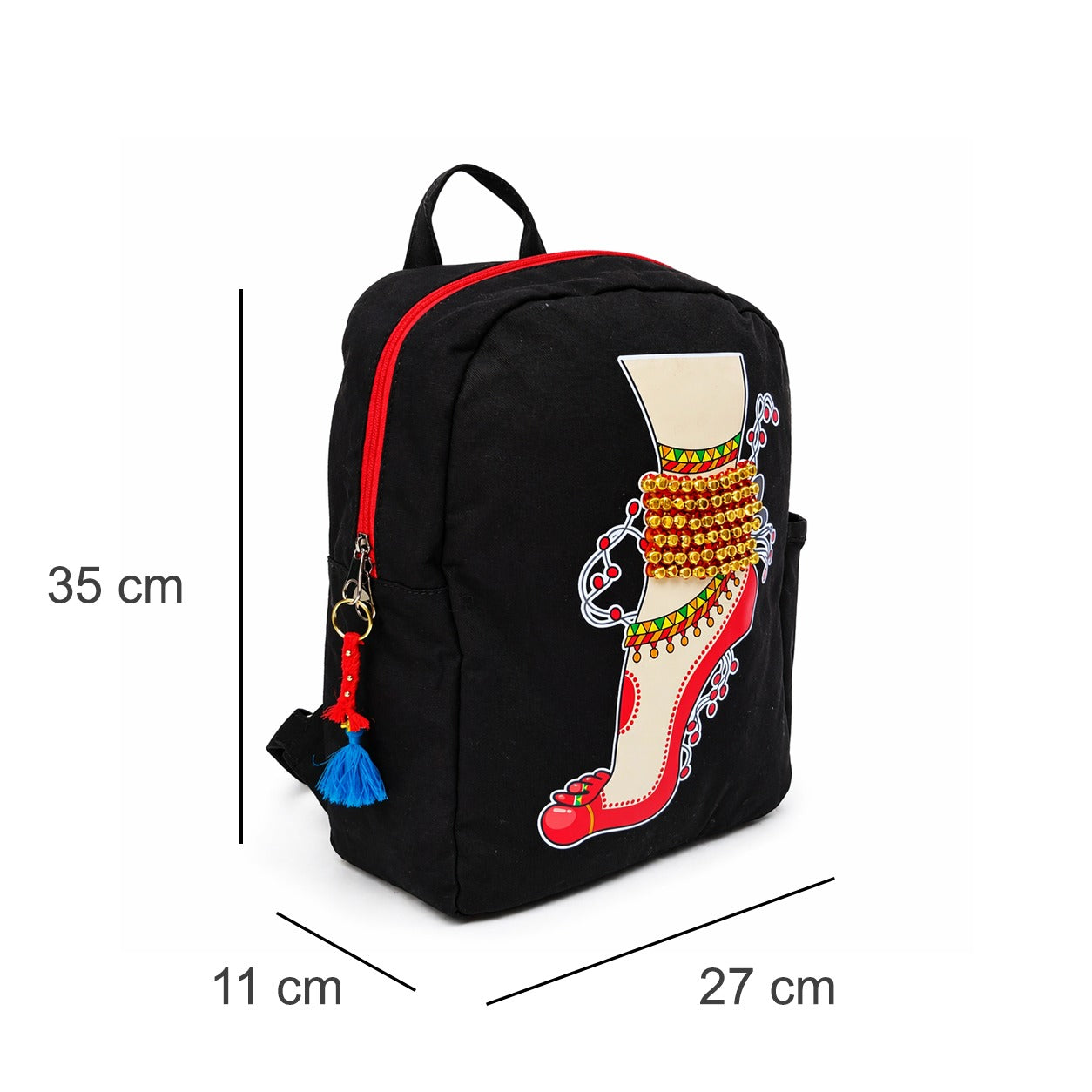 Canvas Single Leg Ghungroo Backpack