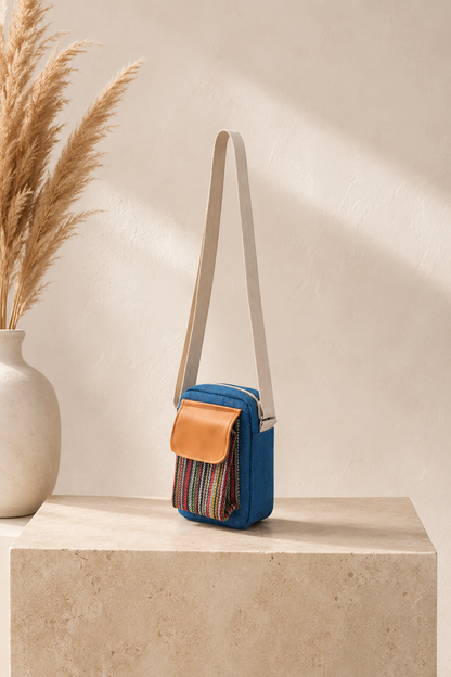 Jute Denim Classic Mobile Sling