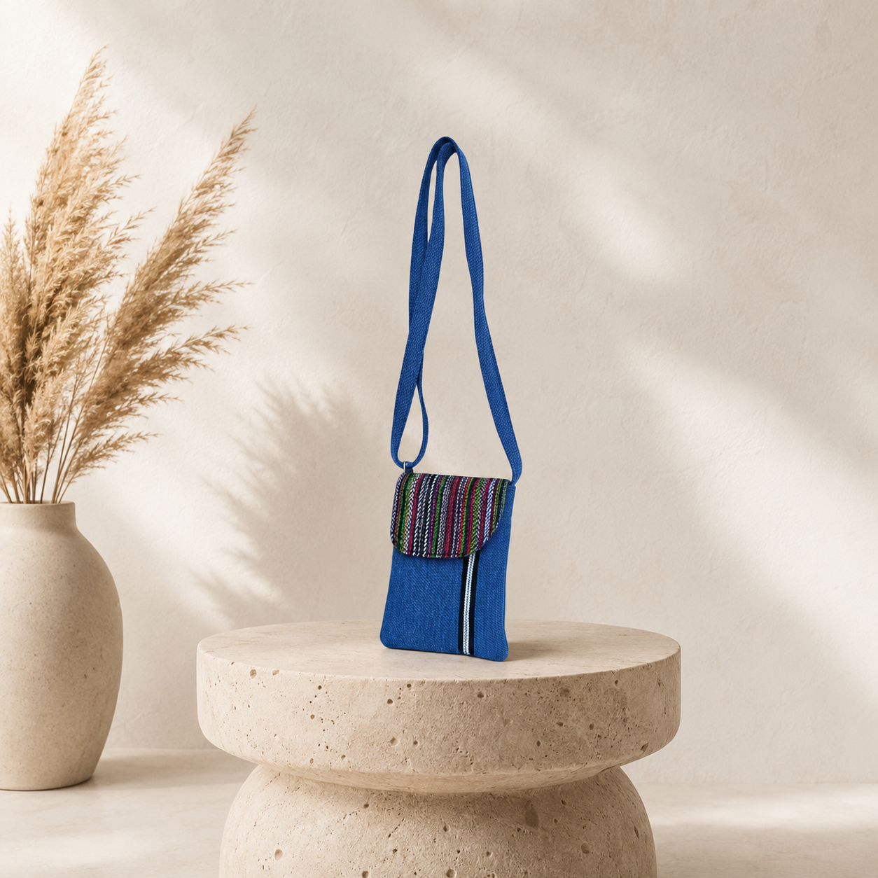 Jute Denim Fusion Mobile Sling