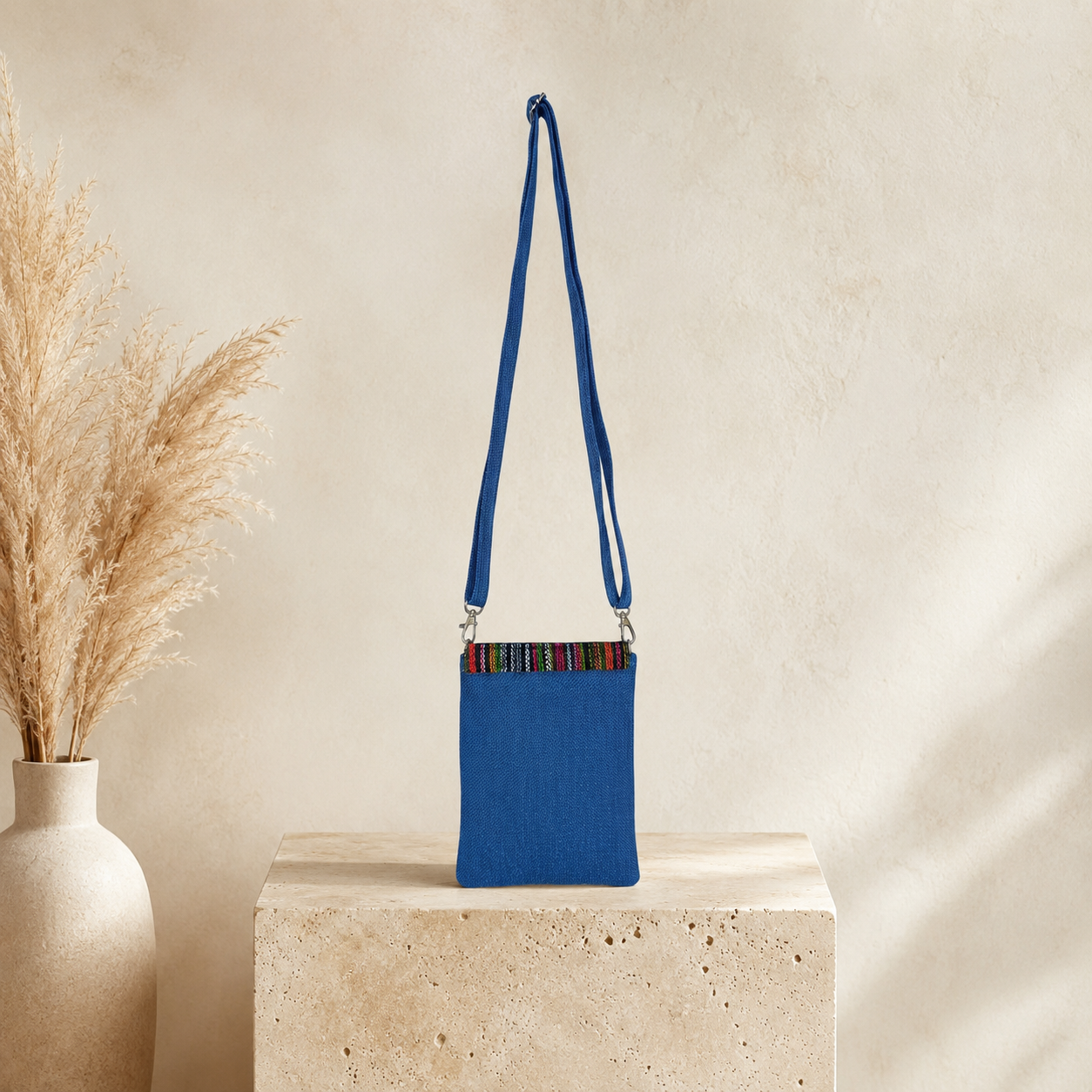 Jute Denim Fusion Mobile Sling