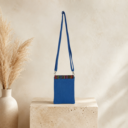Jute Denim Fusion Mobile Sling
